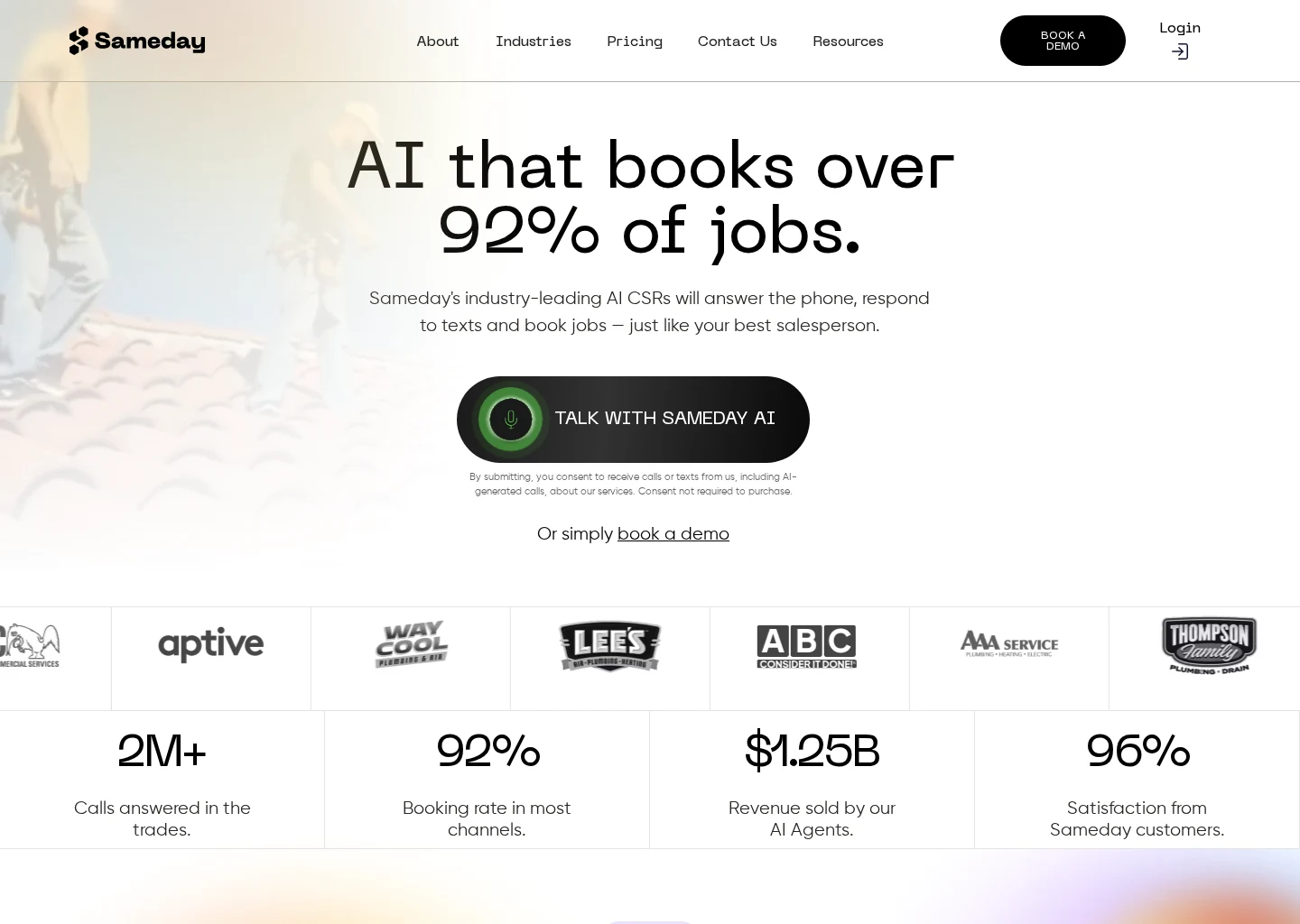 Evidence screenshot for ai appointment scheduling for HVAC companies
